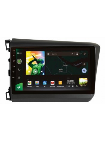 Штатна магнітола Sigma X9464 4+64 Gb Honda Civic 9 FB FK FD 2011-2015 9" CarPlay
