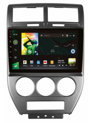 Штатна магнітола Sigma X10464 4+64 Gb Jeep Compass 1 MK 2006-2010 10" CarPlay