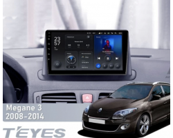 Штатная магнитола Teyes X1 2+32Gb Renault Megane 3 2008-2014 (одна коса) 9"