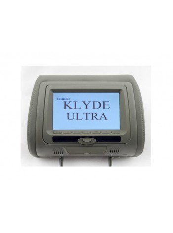 Підголівник з монітором та DVD-програвачем KLYDE Ultra 745 HD Gray (сірий)