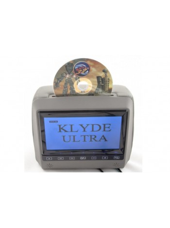 Підголівник з монітором та DVD-програвачем KLYDE Ultra 790 FHD Gray (сірий)