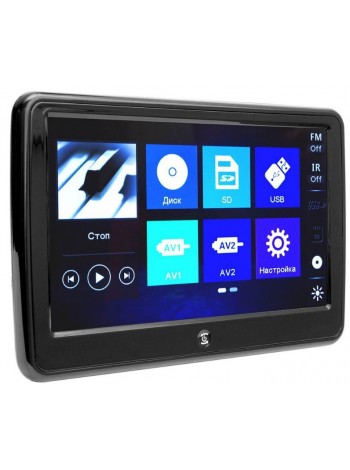 Накладний монітор на підголівник TECTOS HD101TS black