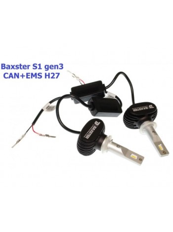 LED автолампи Baxster S1 gen3 H27 5000K CAN+EMS (2 шт)