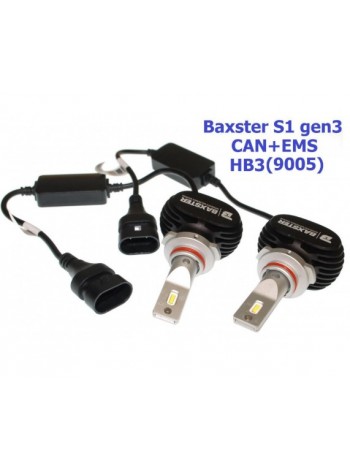 LED автолампы Baxster S1 gen3 HB3 (9005) 5000K CAN+EMS (2 шт)
