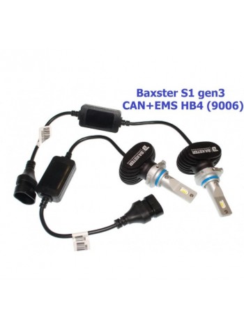 LED автолампы Baxster S1 gen3 HB4 (9006) 5000K CAN+EMS (2 шт)