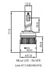 LED автолампы MLux Silver Line H11/H8/H9/H16 28 Вт 4300К