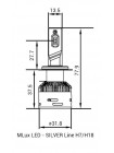 LED автолампы MLux Silver Line H7/H18 28 Вт 4300К