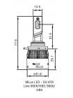 LED автолампи MLux Silver Line HB3/HB4 28 Вт 4300К