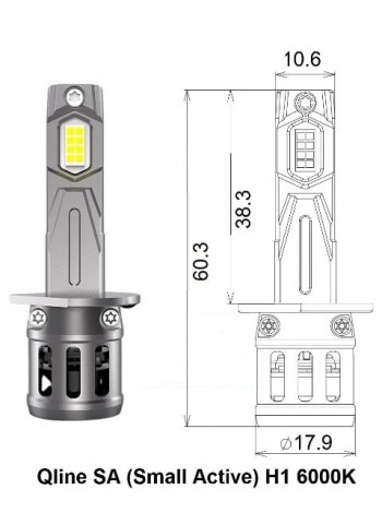 LED автолампы Qline SA (Small Active) H1 6000K