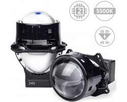 Автомобільні LED світлодіодні лінзи AMS Bi-LED Z-Truck 24V 3"