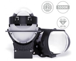 Автомобільні LED світлодіодні лінзи AMS Bi-LED Z7 Square 3" F
