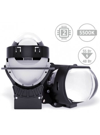 Автомобільні LED світлодіодні лінзи AMS Bi-LED Z7 Square 3" F