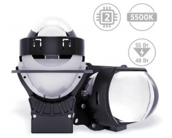 Автомобильные LED светодиодные линзы AMS Original A7 Square 3" F/R