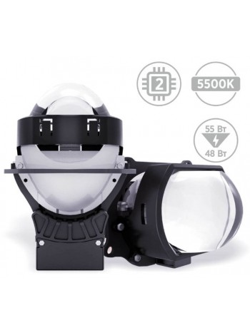 Автомобільні LED світлодіодні лінзи AMS Original A7 Square 3" F/R