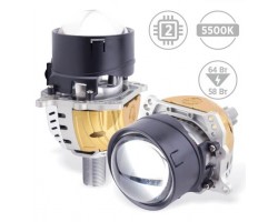 Автомобільні LED світлодіодні лінзи AMS ULTIMATE U2 3.0" F/R