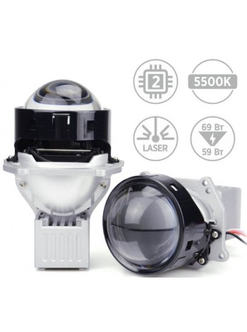 Автомобільні LED світлодіодні лінзи AMS ULTIMATE U7 LASER 3" F