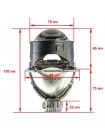 Автомобильные LED светодиодные линзы Cyclone LED BL 2.5" I2 35W