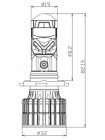 Автомобільні LED світлодіодні лінзи Decker LED GL-01 6K 9006