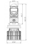 Автомобільні LED світлодіодні лінзи Decker LED GL-01 6K H11