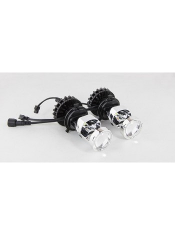 Автомобільні LED світлодіодні лінзи біксенонові Infolight mini H4 1.3"