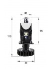 Автомобільні LED світлодіодні лінзи біксенонові Infolight mini H4 1.3"