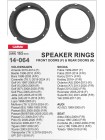 Проставки под динамики 165 мм / 6.5" Carav 14-064 для автомобилей Volkswagen, Audi, Skoda, Seat