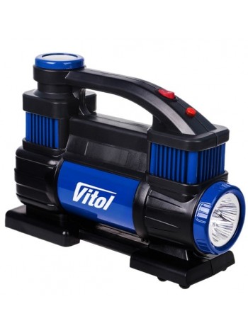 Компресор Vitol К-70 150psi/25Amp /90л/2 циліндра /шланг 1,0+5,0м/клеми