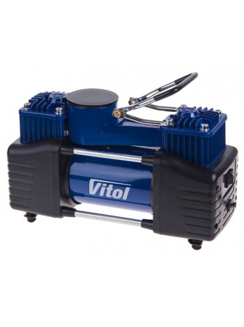 Компресор Vitol К-72 150psi/25Amp /90л/2 циліндра /шланг 5,0м p дефлятором/клеми