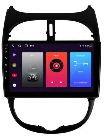 Штатна магнітола Sigma F9216 2+32 Gb Peugeot 206 1998-2012 9" (L1) CarPlay