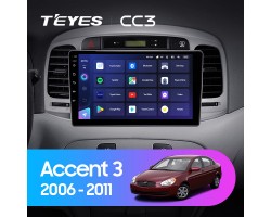 Teyes CC3 Hyundai Accent 3 2006-2011 9" Штатна магнітола