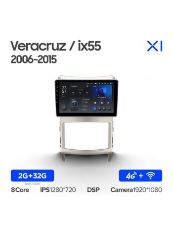 Teyes X1 2+32Gb Hyundai Veracruz ix55 2006-2015 9" Штатна магнітола