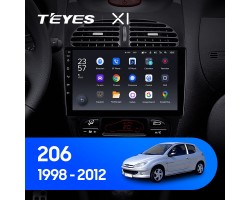 Teyes X1 2+32Gb Peugeot 206 1998-2012 9" Штатная магнитола