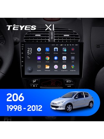 Teyes X1 2+32Gb Peugeot 206 1998-2012 9" Штатная магнитола