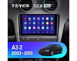Штатна магнітола Teyes CC2 PLUS 3+32 Gb Audi A3 2 8P 2003-2013 S3 2 2006-2012 RS3 1 2011-2012 9"