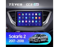 Teyes CC2 PLUS Hyundai Solaris 2 2017-2018 9" Штатная магнитола