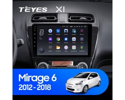 Teyes X1 2+32Gb Mitsubishi Mirage 6 2012-2018 9" Штатная магнитола