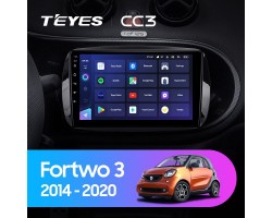 Teyes CC3 Mercedes Benz Smart Fortwo 3 C453 A453 W453 2014-2020 9" Штатная магнитола