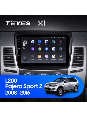 Teyes X1 2+32Gb Mitsubishi Pajero Sport 2 L200 Triton 2008-2016 9" Штатна магнітола