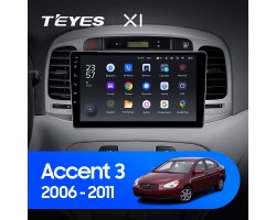 Teyes X1 2+32Gb Hyundai Accent 3 2006-2011 9" Штатна магнітола