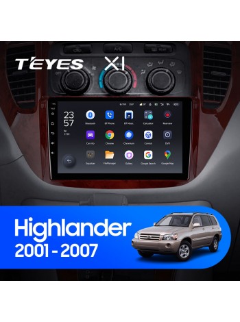 Teyes X1 2+32Gb Toyota Highlander 1 XU20 2001-2007 9" Штатна магнітола
