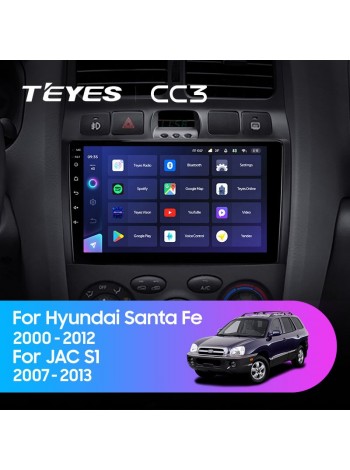 Teyes CC3 Hyundai Santa Fe SM 2000-2012 For JAC S1 (Rein) 1 2007-2013 9" Штатна магнітола