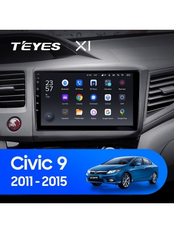 Teyes X1 2+32Gb Honda Civic 9 FB FK FD 2011-2015 9" Штатна магнітола