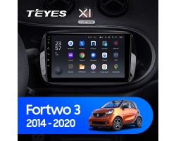 Teyes X1 2+32Gb Mercedes Benz Smart Fortwo 3 C453 A453 W453 2014-2020 9" Штатна магнітола
